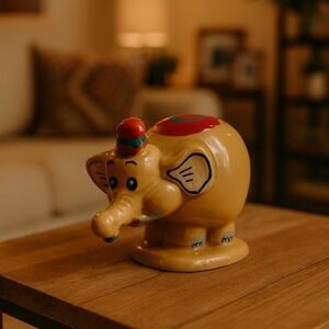 Vintage Edasa Circus Elephant Figurine – 1980s Ceramic Animal Collectible Decor